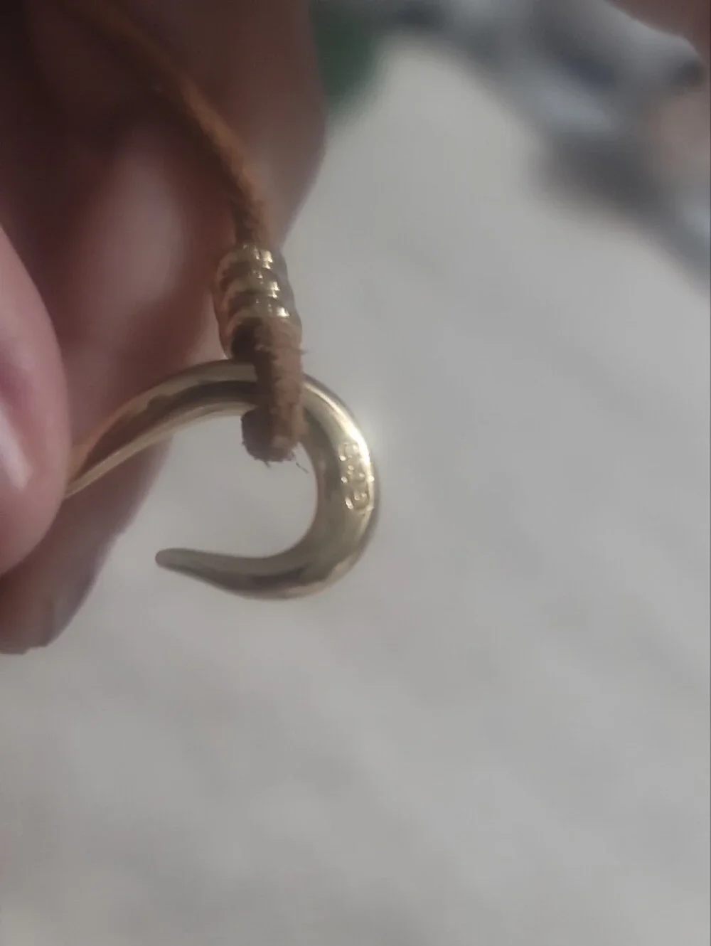 Gold Fish  Hook  Brown Leather Wrap Bracelet New